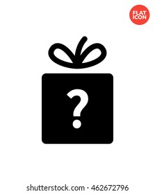 Secret gift Icon Flat Style Isolated Vector Illustration