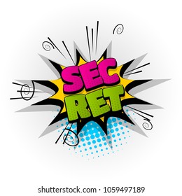 secret hand drawn pictures effects. Template comics speech bubble halftone dot background. Pop art style. Comic dialog cloud, space text pop-art. Creative idea conversation sketch explosion.