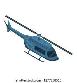 Secret helicopter icon. Isometric of secret helicopter vector icon for web design isolated on white background