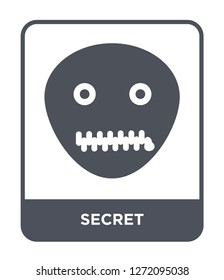 secret icon vector on white background, secret trendy filled icons from Emotions collection, secret simple element illustration