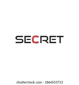 Secret Inscription Logo Red Diamond Icon Stock Vector (Royalty Free ...