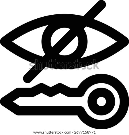 Secret Key, Key, Secret Outline Icon