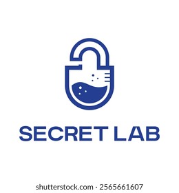 secret laboratory flat minimalist logo design