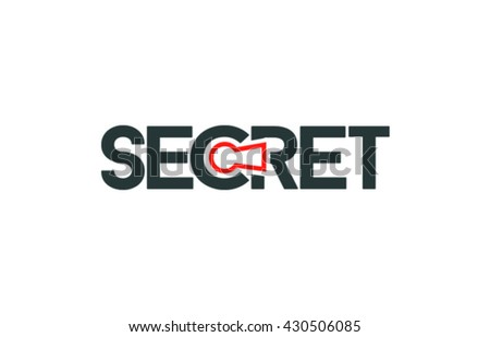 Secret logo, lettering logo vector
