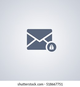 Secret mail icon, safe mail icon