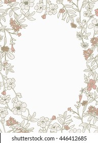 Secret meadow garden floral pattern greeting card frame