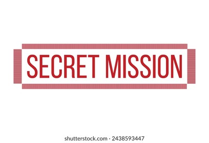 Secret Mission Rubber Stamp Seal Vector