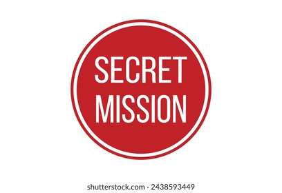 Secret Mission Rubber Stamp Seal Vector