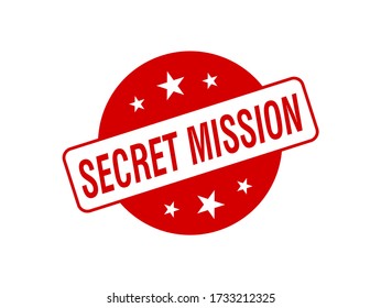 secret mission stamp vector illustration 