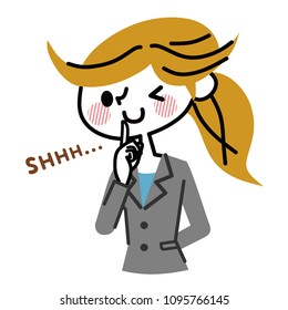 A secret pose business woman.