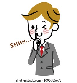 A secret pose businessman.