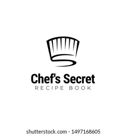 Secret Recipe Book With Chef's Book Hat Logo