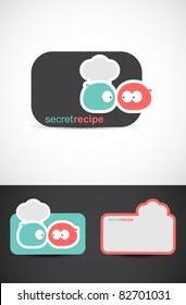 Secret recipe logo, EPS10 vector.