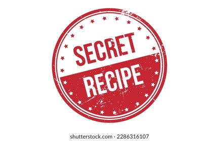 Vector de sello de goma de receta secreta