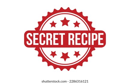 Vector de sello de goma de receta secreta