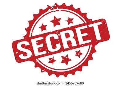 Secret Rubber Stamp. Secret Rubber Grunge Stamp Seal Vector Illustration - Vector
