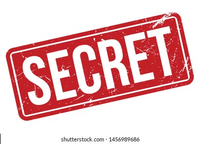 Secret Rubber Stamp. Secret Rubber Grunge Stamp Seal Vector Illustration - Vector