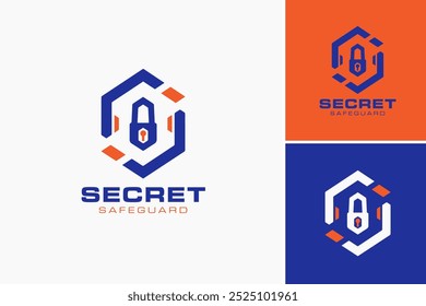 Secret Safeguard Logo: A sleek design with a lock symbol, representing discreet protection. Ideal for security firms, confidential services, or data protection companies. Layered EPS Vector