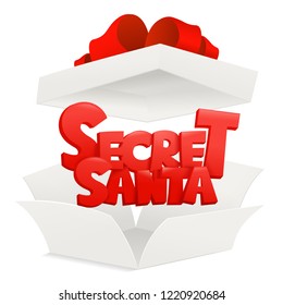 Secret Santa Claus Invitation Concept Card Vector Illustration