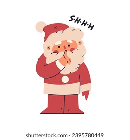 Secret Santa Claus vector cartoon character.