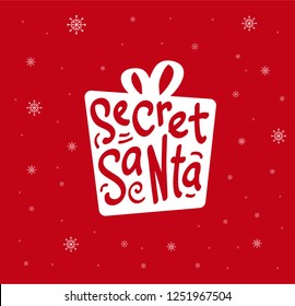 Secret Santa Gift Sign Banner Design Stock Vector (Royalty Free ...