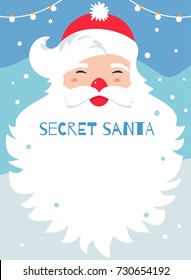 Secret Santa Present Exchange Game Vector Poster