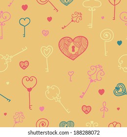 secret seamless key pattern