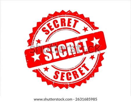 Secret stamp baij vector design.