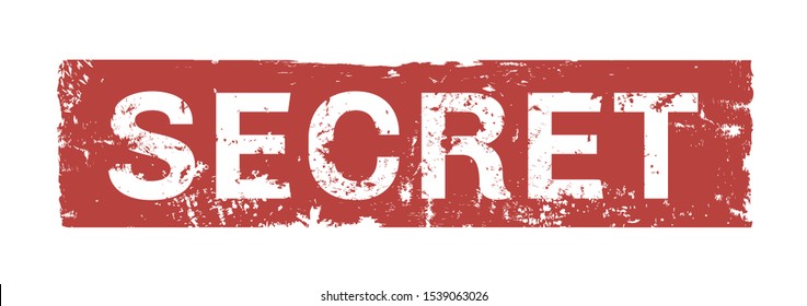 Secret. Stamp. Red square grunge isolated vintage secret sign. vector illustration