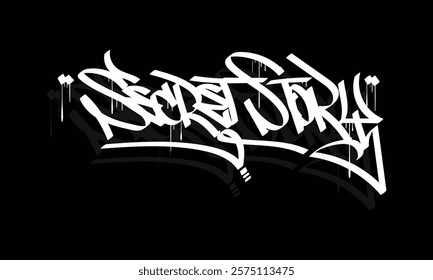 SECRET STORY graffiti tag style design