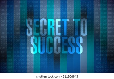 secret to success binary background sign concept illustration design graphics
