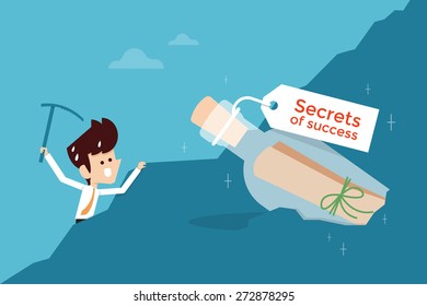 Secret Of Success Flat Design Business Concept