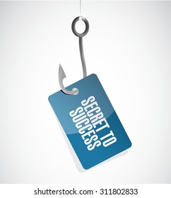 secret to success hook tag sign concept illustration design graphics
