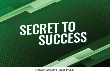 secret to success word concept vector illustration with lines modern futuristic 3d style for landing page template ui web mobile app poster banner flyer background gift card coupon label wallpaper