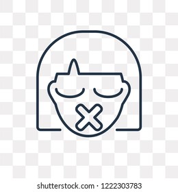 Secret vector outline icon isolated on transparent background, high quality linear Secret transparency concept can be used web and mobile