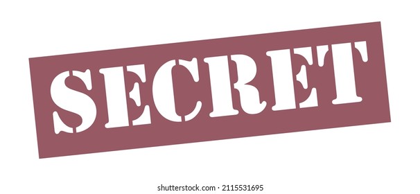 Sello del vector SECRET. Blanco aislado
