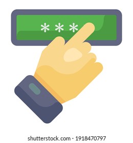 
A secret word or phrase for security purposes, password icon