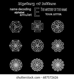 Secret of words, runes astrology personal amulet, cabbalism, numerology esoterics