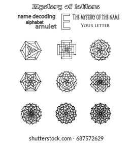 Secret of words, runes astrology personal amulet, cabbalism, numerology esoterics