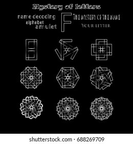 Secret of words, runes astrology personal amulet, cabbalism, numerology esoterics