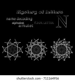 Secret of words, runes astrology personal amulet, cabbalism, numerology esoterics