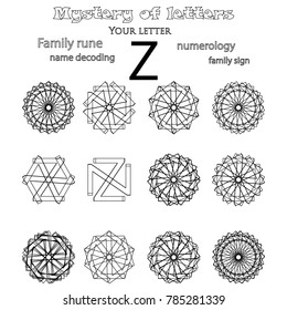 Secret of words, runes astrology personal amulet, cabbalism, numerology esoterics