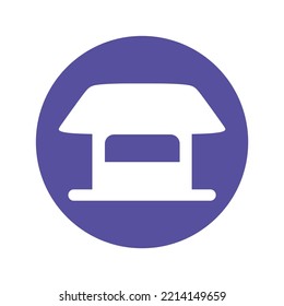 Secretariat Icon Vector In Trendy And Unique Design Style In Purple Color. Simple Symbol Concept From Back To School Theme Collection. Suitable For Many Purposes Design.