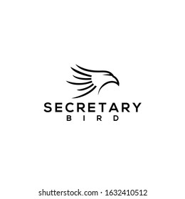 secretary bird logo design vector