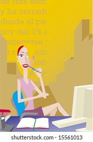 secretary blonde