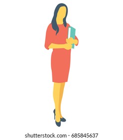 
Secretary Color Vector Icon 
