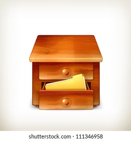 Secretary desk, vector