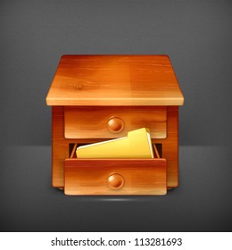 Secretary desk vector