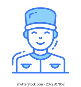 secretary icon, single avatar vector illustration