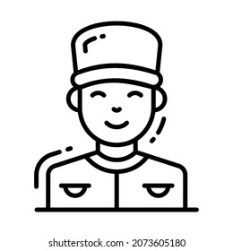 icono de secretaria, ilustración vectorial de avatar único